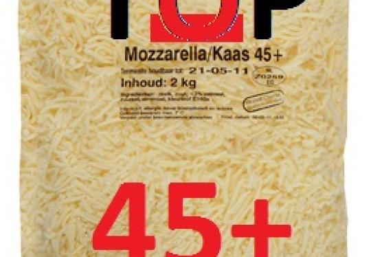 Pizzakaas Mozzarella/kaas 45+  doos 10 kg